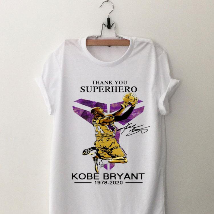 Thank You Superhero Kobe Bryant 1978-2020 Signature shirt 8