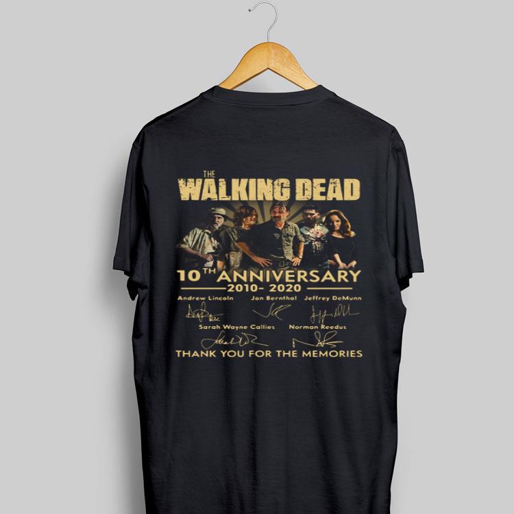 The Walking dead 10th anniversary 2010 2020 signatures thank you for the memories shirt 8