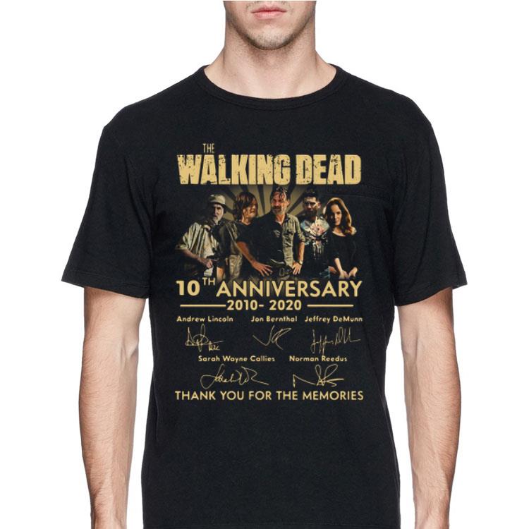 The Walking dead 10th anniversary 2010 2020 signatures thank you for the memories shirt 12 The Walking dead 10th anniversary 2010 2020 signatures thank you for the memories shirt