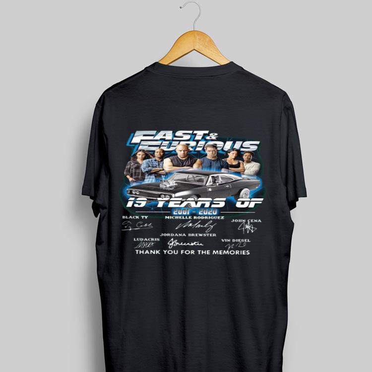 19 Years Of Fans And Furious Thank You For The Memories Signatures shirt 9