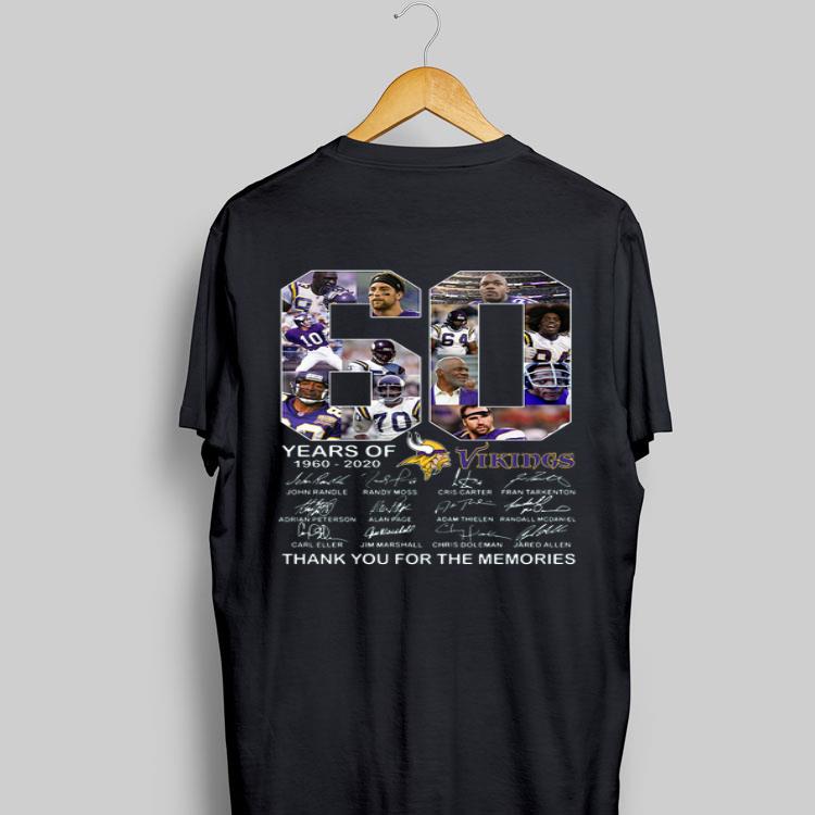 60 Years Of 1960 2020 Vikings Thank You For The Memories Signatures shirt 8
