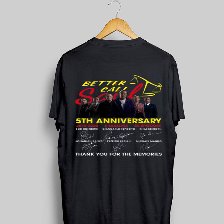 Better Call Saul 5th Anniversary Thank You For The Memories Signatures shirt 8
