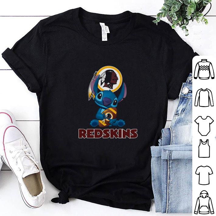 Hot Disney Stitch Hug Washington Redskins logo shirt 6