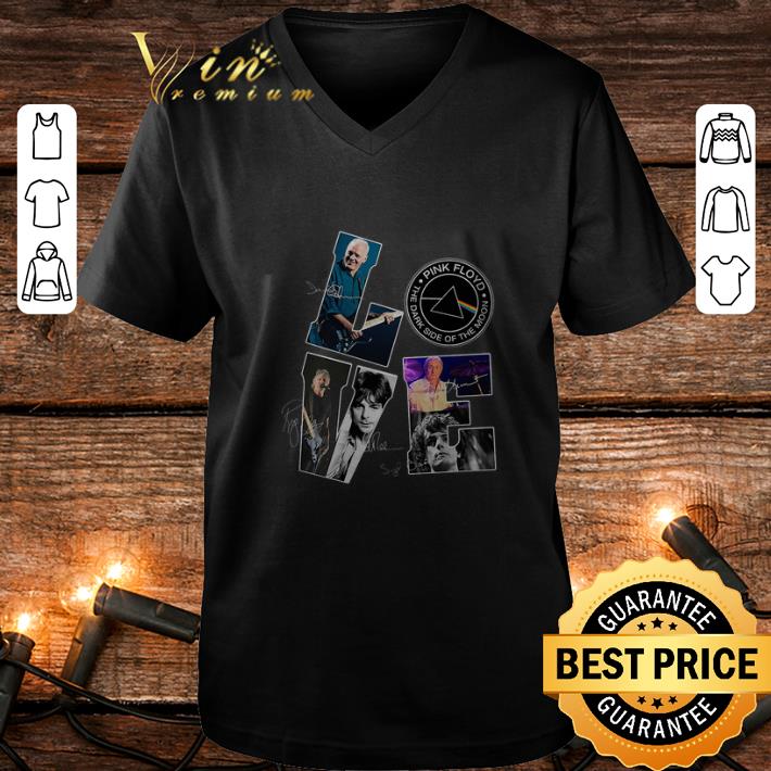 Hot Love Pink Floyd the dark side of the moon signatures shirt