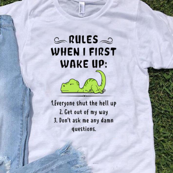 Rules When I First Wake Up Everyone Shut The Hell Up Dinosaurs shirt 8