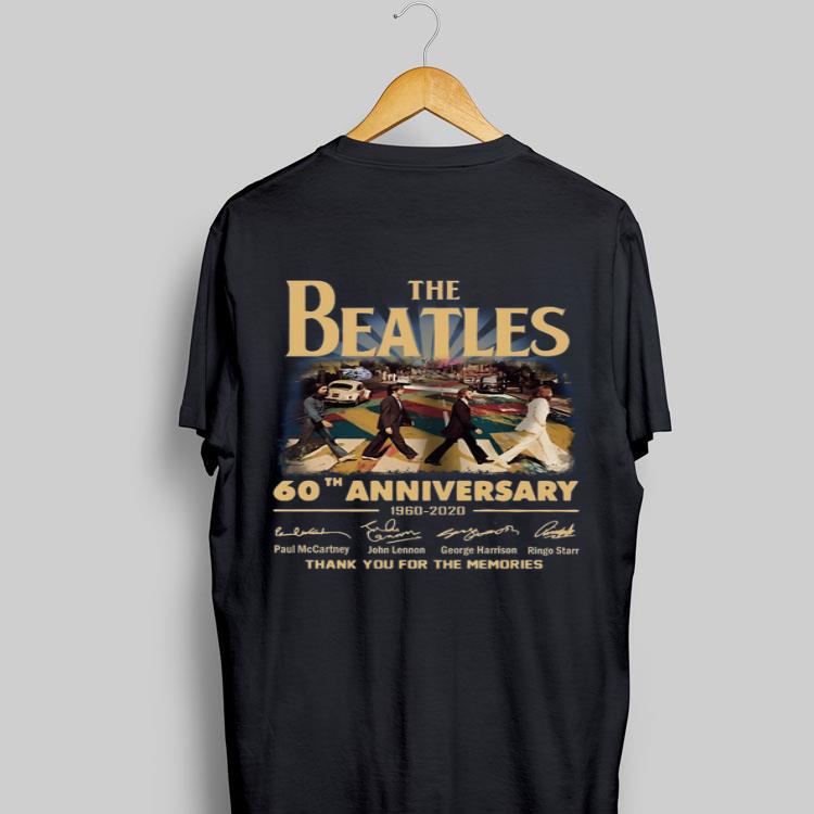 The Beatles 60th anniversary 1960 2020 thank you for the memories signatures vintage shirt 8