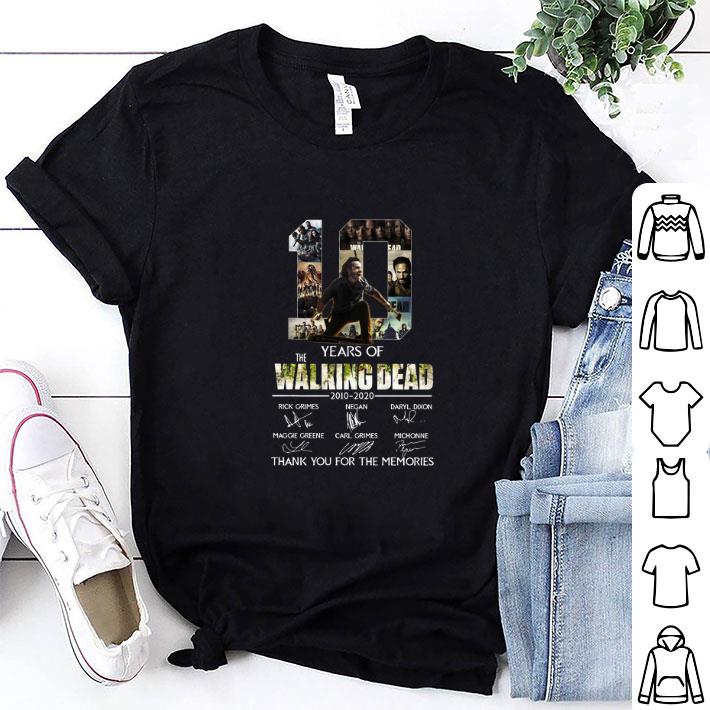 Top 10 Years Of The Walking Dead 2010-2020 Signatures Rick Grimes shirt 8