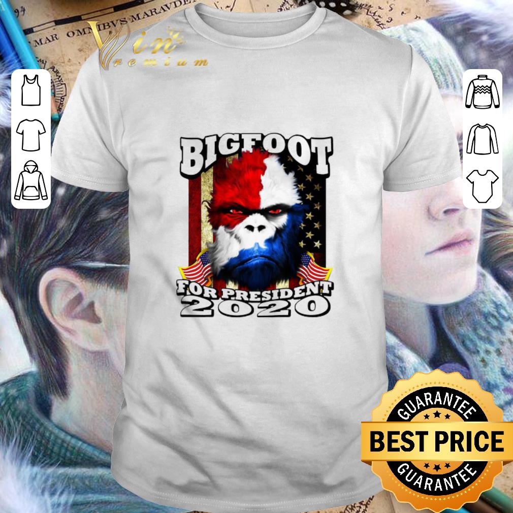 Top Bigfoot For President 2020 American flag shirt 7