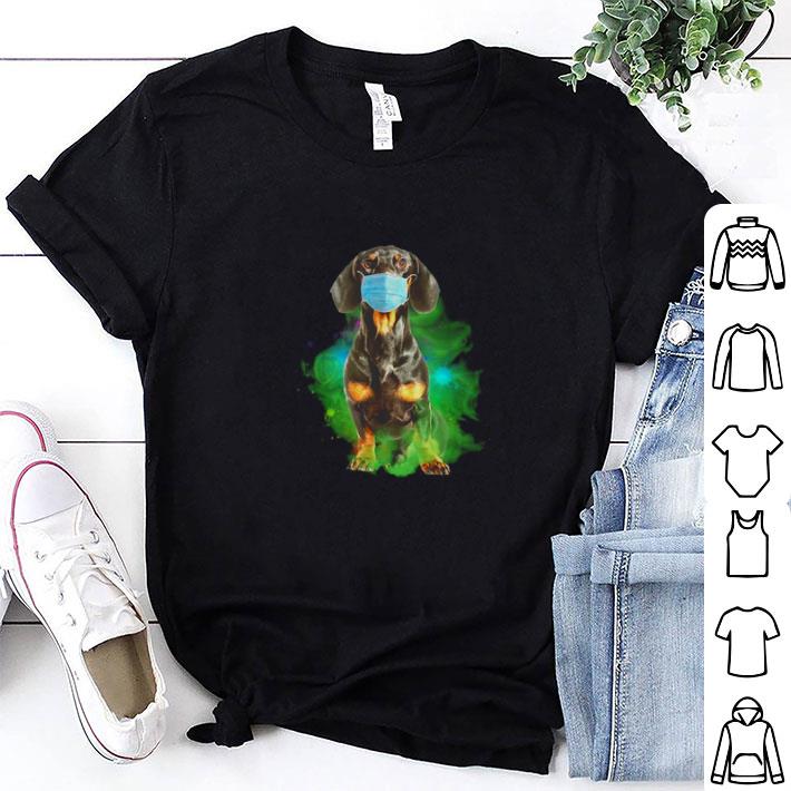 Top Dachshund face mask Corona shirt 6