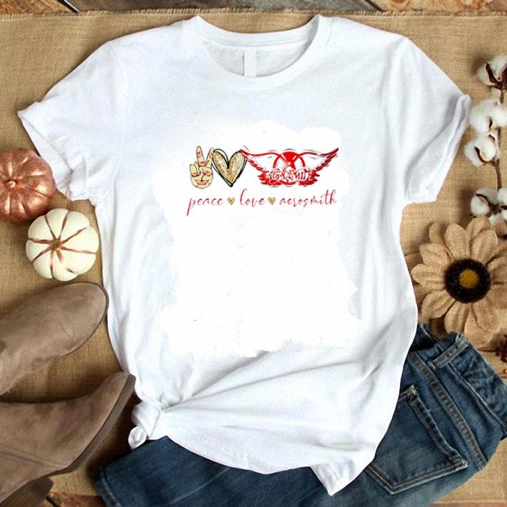 Top Peace love Aerosmith logo shirt 7