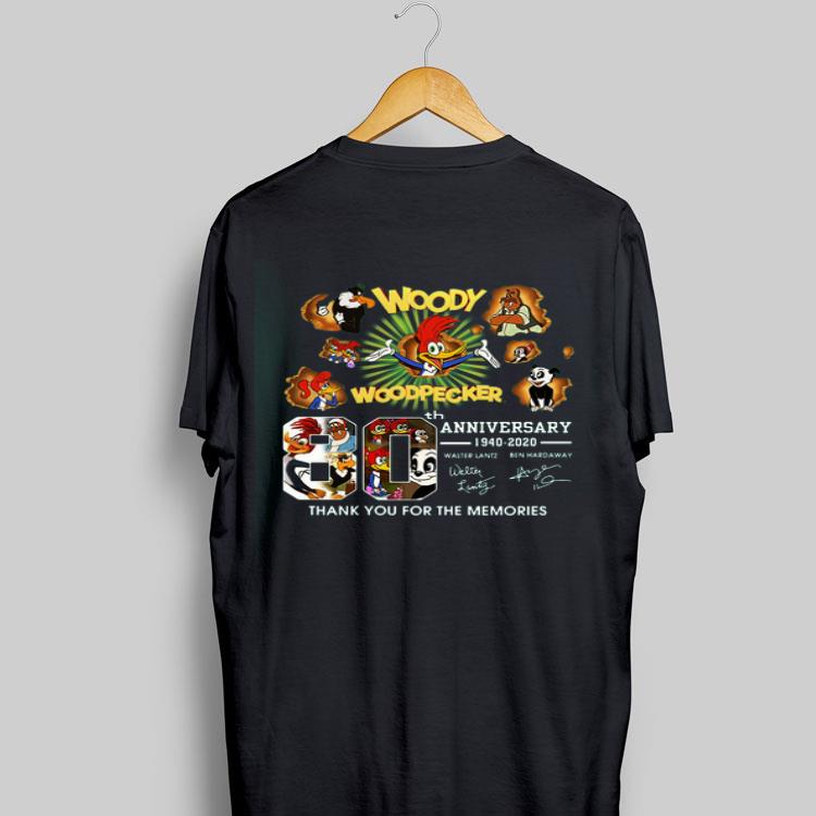 Woody Woodpecker 80th Anniversary 1940 2020 Thank You For The Memories Signatures shirt 7