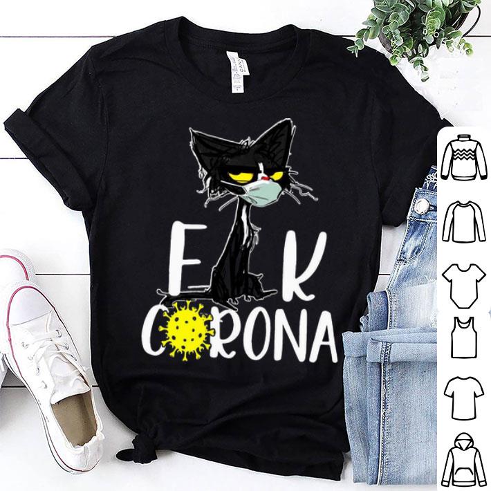 Grumpy Black Cat Fuck Corona Covid-19 9
