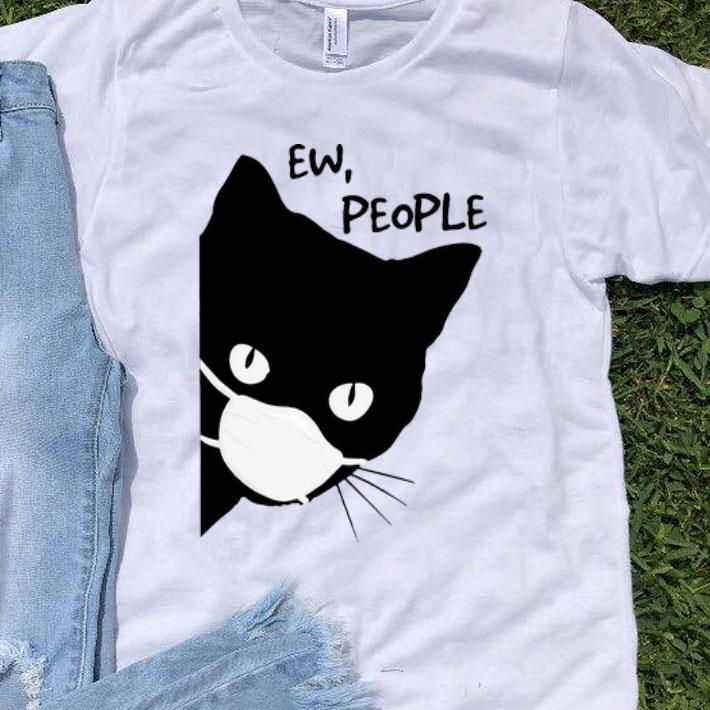 Black Cat Face Mask Ew People shirt 8