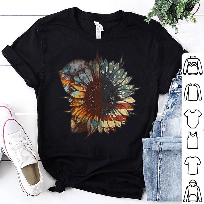 Vintage Sunflower American Flag shirt 8