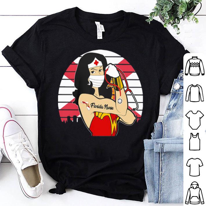 Vintage Wonder Woman Tattoos Florida Nurse Covid-19 shirt 8