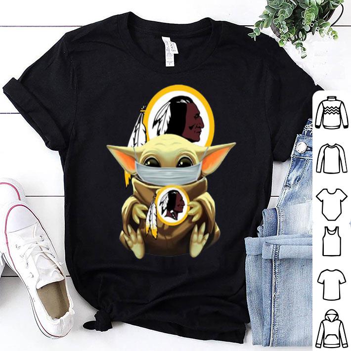 Star Wars Baby Yoda Face Mask Washington Redskins shirt 8