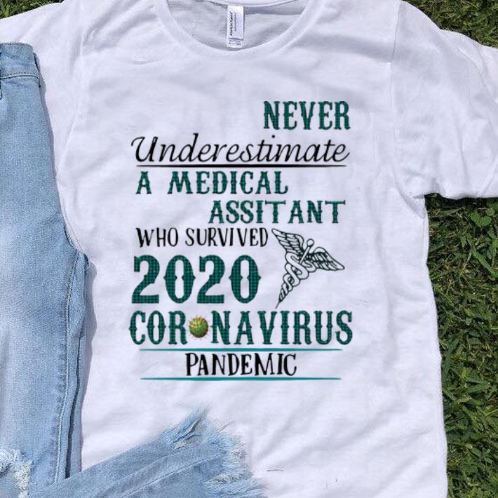Never Underestimate A Medical Assistant Who Survived 2020 Coronavirus shirt 8
