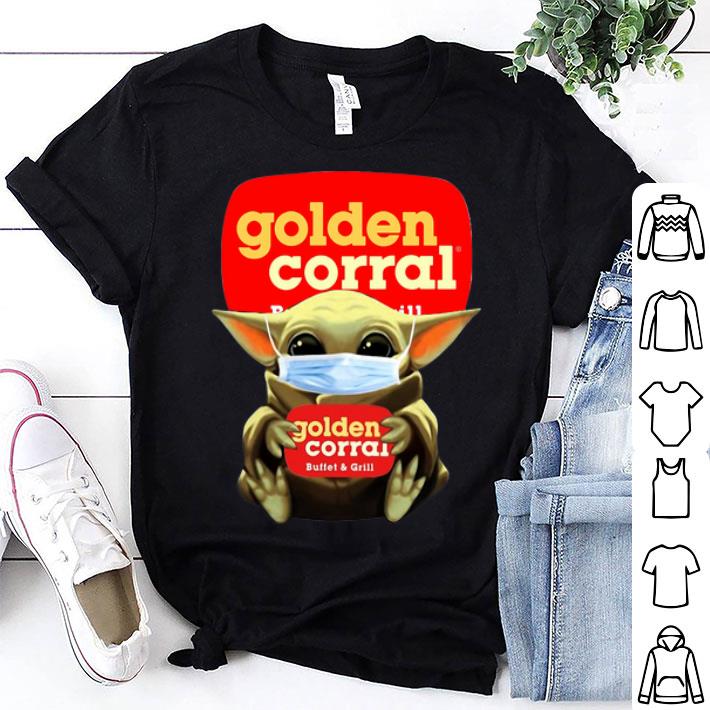Star Wars Baby Yoda Mask Hug Golden Corral Covid-19 shirt 9