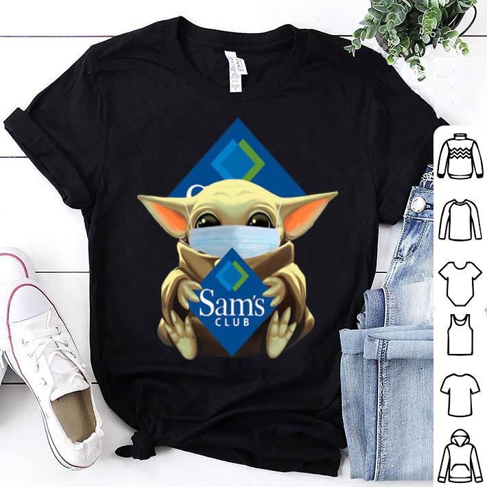 Star Wars Baby Yoda Mask Hug Sam’s Club Covid-19 shirt 9