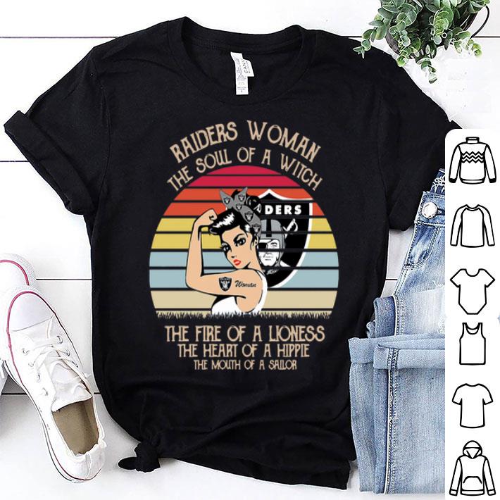 Vintage Raiders Woman The Soul Of A Witch The Heart Of A Hippie shirt 8