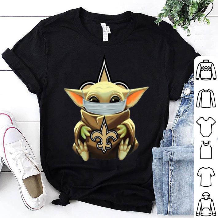 Star Wars Baby Yoda Face Mask Hug New Orleans Saints shirt 9