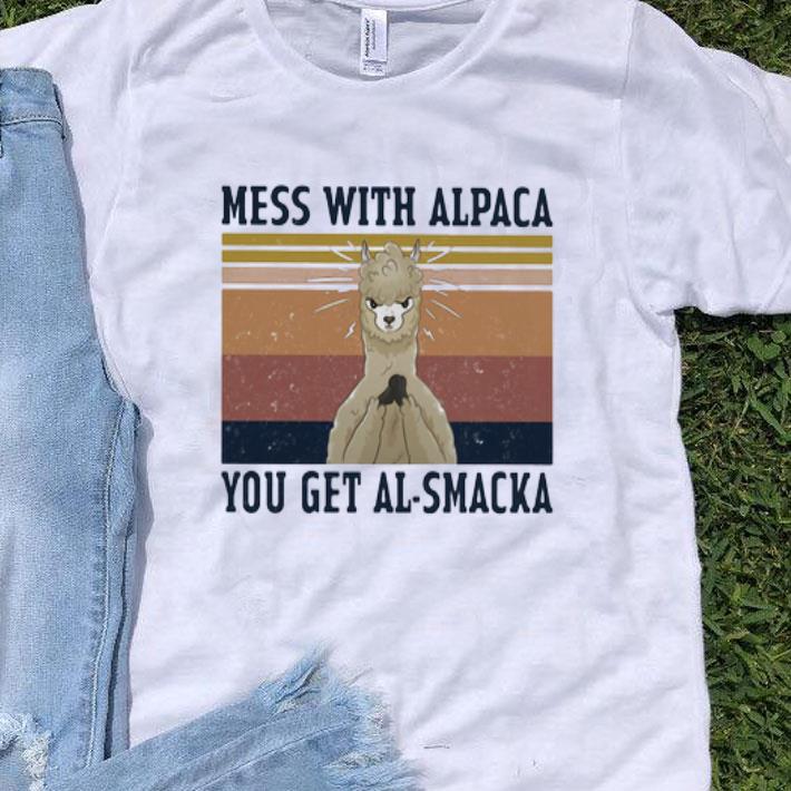 Vintage Sheep Mess With Alpaca You Get Al-smacka shirt 9