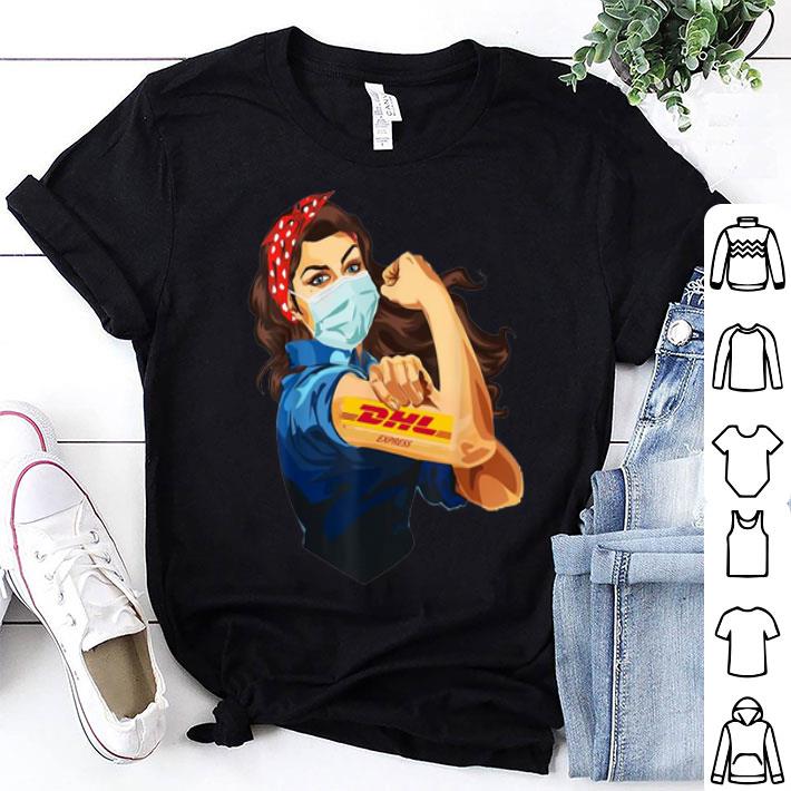 Strong Woman Mask Tattoo DHL Express shirt 9