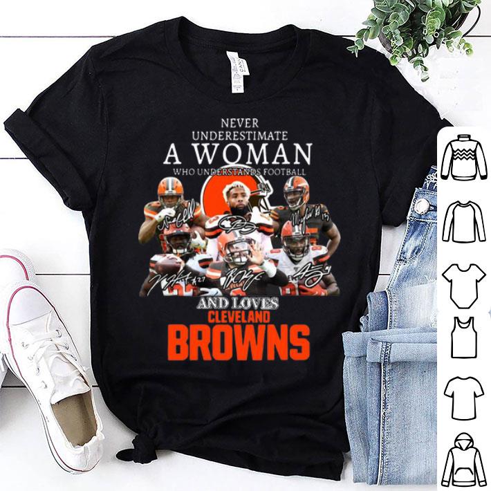 Never Underestimate A Woman Who Understands Football And Loves Cleveland Browns shirt 9