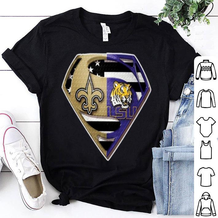 Superman Saint New Orleans And LSU Tigers shirt 9