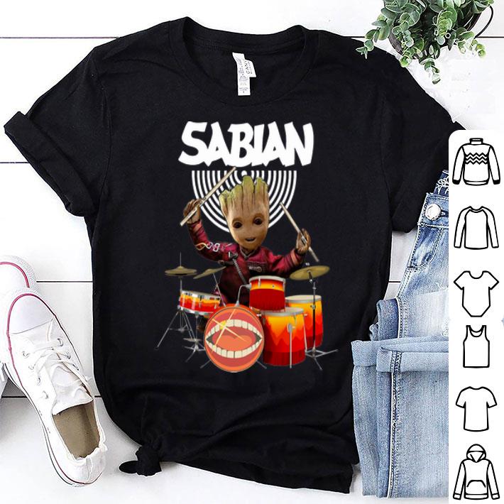 Sabian Baby Groot Show Animal Playing Drum shirt 8