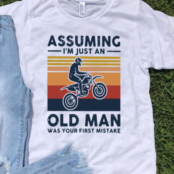 Vintage Freestyle Motocross Assuming I’m Just And Old Lady shirt 8