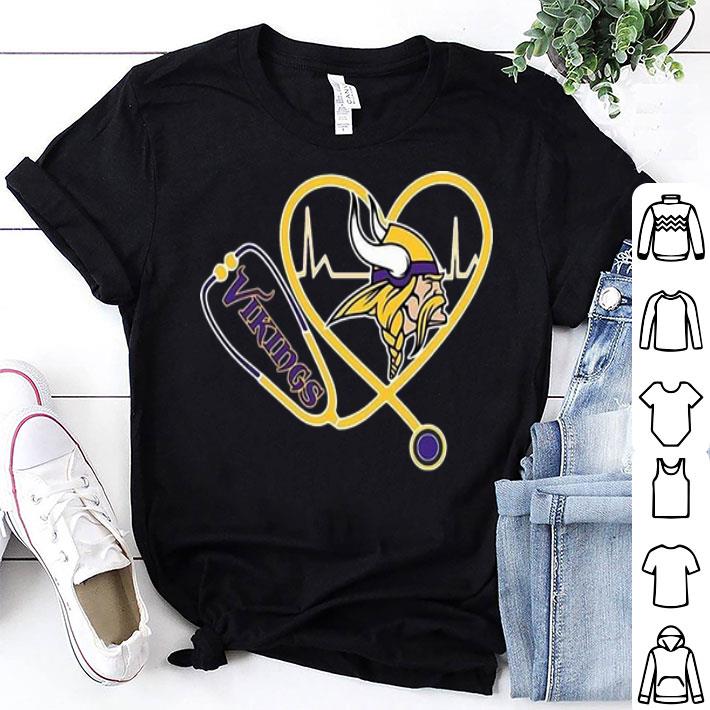 Minnesota Vikings Heartbeat Nurse Stethoscope shirt 8