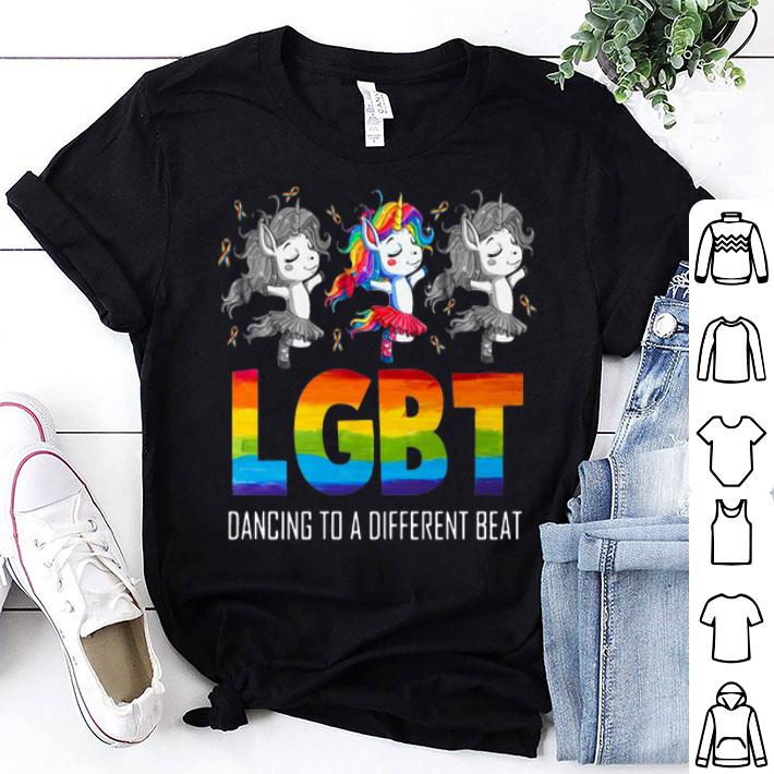 LGBT Unicorn Dancing To A Different Beat shirt 9