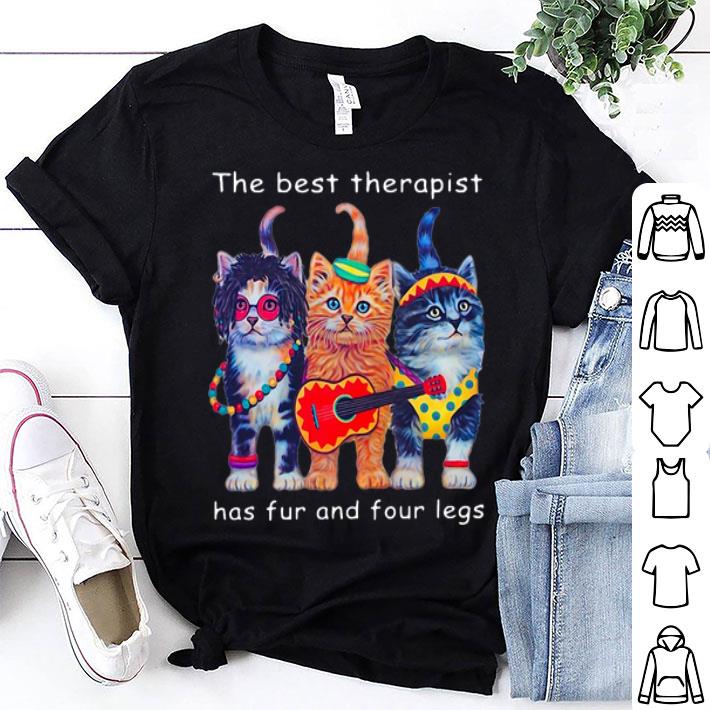 Cats The Best Therapist Has Fur And Four Legs Tie Dye shirt 8