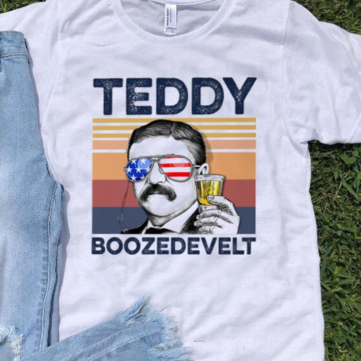 Vintage Teddy Boozedevelt American Flag Independence Day shirt 9