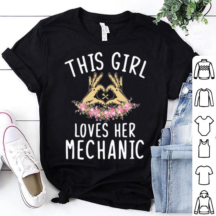 This Girl Loves Her Mechanic Floral shirt 8