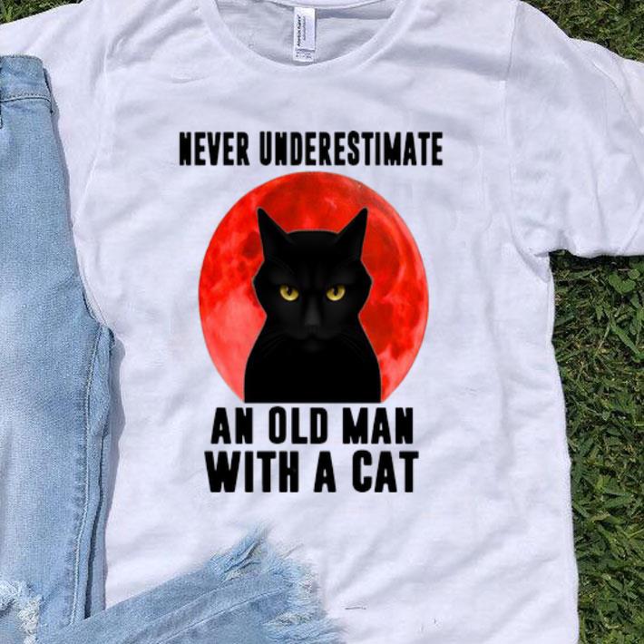 Never Underestimate And Old Man With A Cat shirt 9