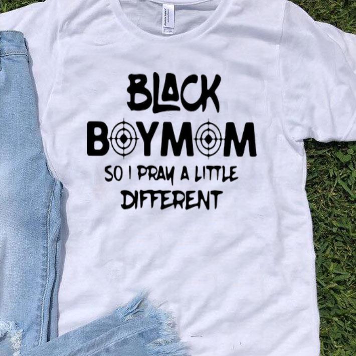 Black Boy Mom So I Pray A Little Different shirt 9