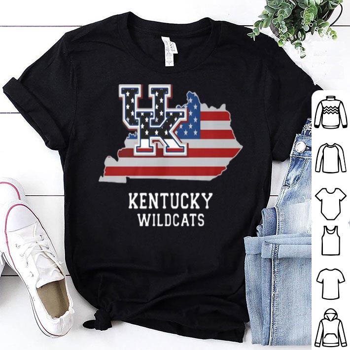 Kentucky Wildcats Map American Flag shirt 8