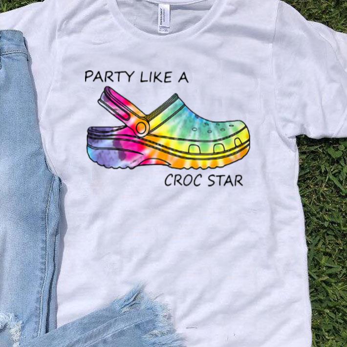 Party Like A Croc Star Tie Dye shirt 8