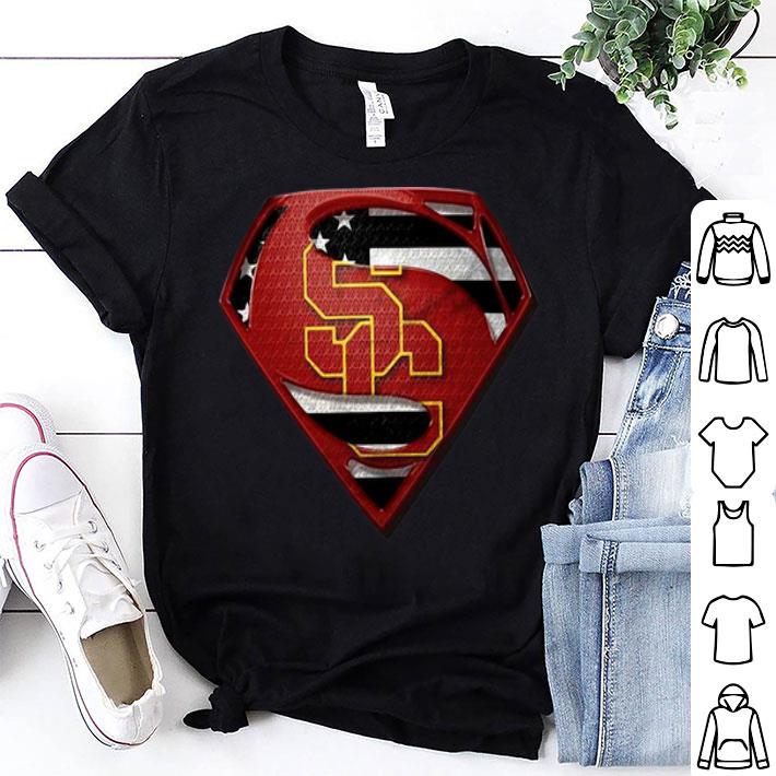 Superman USC Trojans American Flag shirt 9