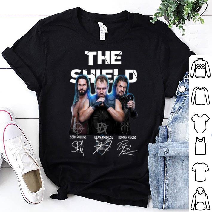 The Shield Seth Rollins Dean Ambrose Roman Reigns Signatures shirt 9