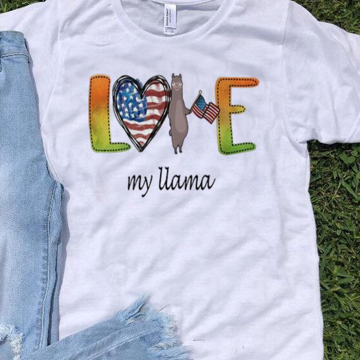 Love My Llama American Flag LGBT shirt 9