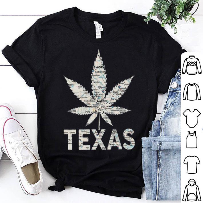 Weed Marijuana Texas To Map shirt 8