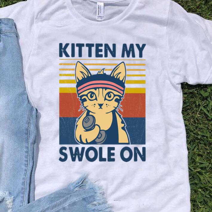 Vintage Cat Kitten My Swole On shirt 9