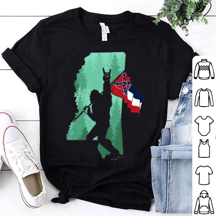 Bigfoot Forrest Mississippi Map Flag shirt 8