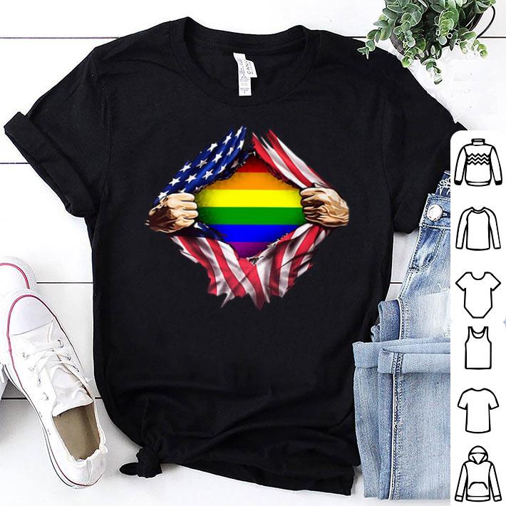 LGBT Gay Pride Rainbow Flag Ripped shirt 8