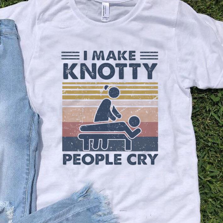 Vintage Massage Therapist I Make Knotty People Cry shirt 8