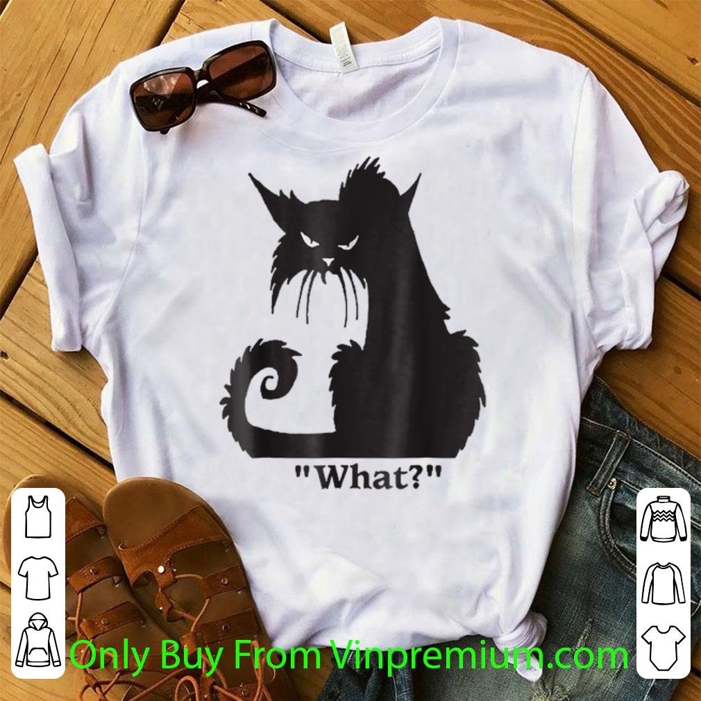 Hot Angry Black Cat What shirt 6