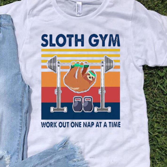 Vintage Sloth Gym Work Out One Nap At A Time shirt 9
